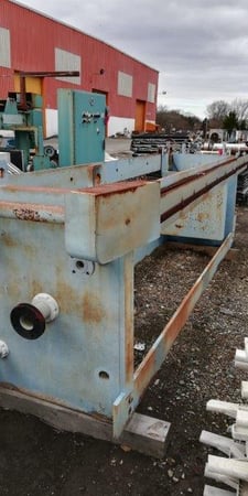 31.5" Duriron, Polypropylene Plate and Frame Filter Press, (39) 2.5" thick Plates, (4) Holes, w/Hydraulic