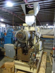 Creusot Loire #BC-45, Twin Screw Extruder, 2-Zone, 220 lbs/hr. capacity, 55 mm diameter Screws, 45 mm Between