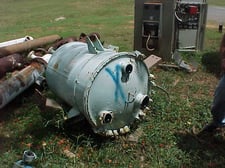 100 gallon Pfaudler, Glass Lined Receiver, Vertical, 5015 Glass, Clamp Top, 30" diameter x 34" straight side