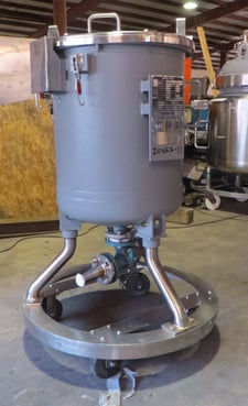 50 gallon DeDietrich, Glass Lined Tank, 100 psi/FV @ 500&deg;F Internal, on wheels