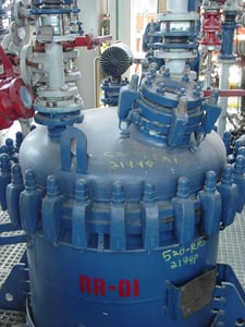 600 gallon Tycon, Glass Lined Tank, Vertical, 36" diameter x 144" straight side, 50 psi/FV @ 450°F, 3"/2"/8"