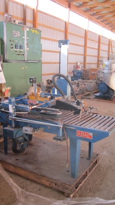 Abel #502, Case Sealer, Top Seal, Adjustable Height, 22" Wide Track, w/66" Long Roller Conveyor