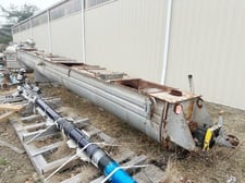 24" diameter x 32' long, AMF-Bruns, Cooling Screw, Carbon Steel, Jacketed, Single Screw, 4 bar @ 80&deg;C