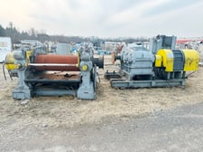 20"/22" x 60" Farrel, Refiner 2-Roll Mill w/Corrugated Roll & Smooth Roll, w/Corrugated & Smooth Rolls, 150