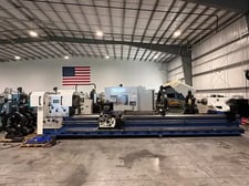 47" x 240" Summit #47-9x240, hollw spindle lathe, 25" 3-jaw chuck, 9" bore, A2-15, Newall 2-Axis digital read