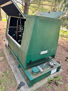 11 KW Triton, enclosed outdoor diesel generator, possible mobile unit, 696 hours