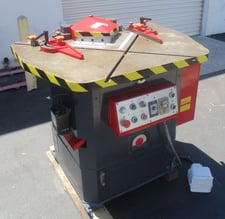 1/ 8" x 8" x 8" Amada #CS-220, hydraulic corner notcher, 36 SPM, foot pedal