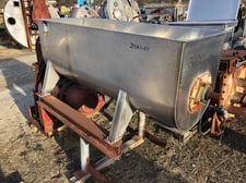 18 cu.ft. Stainless Steel Ribbon Blender, Double Ribbon, 24" diameter x 72" L Size, 5" End Discharge, 10 HP