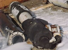 De Dietrich, Jacketed Glass Lined Pipe, 3008 Glass, 8" diameter x 53" straight side, 5" I.D. Glass Core Pipe