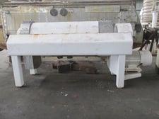 18"/10" diameter Westfalia #CA458, Decanter Centrifuge, Stainless Steel, 3000 RPM, 40 HP, 440 V., main, 15 HP