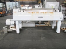 18"/10" diameter Westfalia #CA458, Decanter Centrifuge, Stainless Steel, 3000 RPM, 40 HP, 440 V., main, 15 HP