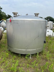 1000 gallon DCI Inc., Stainless Steel Tank, 96" diameter x 56" Straight Side, 30 psi Internal, 73 psi @