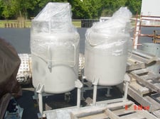 100 gallon Brighton, Stainless Steel Jacketed Tank, Vertical, 30" diameter x 36" H, Dish Top and Bottom