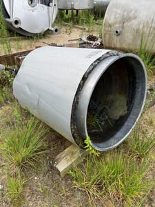 120 gallon Stainless Steel Tank, 30" diameter x 40" Straight Side, Open Top, Flat Bottom