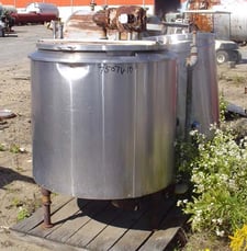 140 gallon Creamery Package Company, Stainless Steel Jacketed Mix Tank, Vertical, 32" diameter x 40" Straight