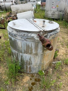 140 gallon Stainless Steel Tank, Vertical, 36" diameter x 32" Straight Side