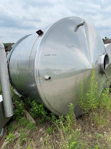 2200 gallon Stainless Steel Tank, Vertical, 88" diameter x 84" Straight Side, 18" Top Manway, Cone Top and