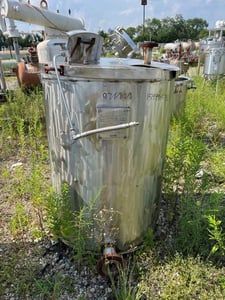 210 gallon Rohn & Haas, Stainless Steel Tank, 36" diameter x 48" Straight Side, Flat Top and Bottom, 1995