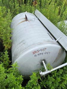 210 gallon Stainless Steel Tank, Vertical, 36" diameter x 48" Straight Side, Dish Top and Bottom, 4 Outlet