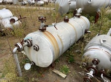 275 gallon Hart Engineering Corp., Stainless Steel Horizontal Tank, 30" diameter x 90" Straight Side, 150 psi