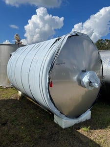 3000 gallon Criveller Company, Stainless Steel Jacketed Tank, Vertical, 84" diameter x 120" Straight Side