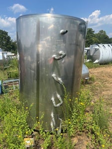 400 gallon Cherry-Burrell, Stainless Steel Jacketed Tank, Vertical, 40" diameter x 72" Straight Side, 125 psi