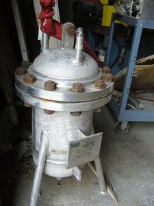 5 gallon Five Five Star Industrial, Stainless Steel Pressure Vessel, 270 psi @ 100&deg;F Internal, 1991