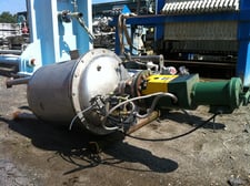 50 gallon American Alloy, Stainless Steel Mix Tank, 24" diameter x 24" Straight Side, 1 HP Lightnin Agitator