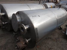 500 gallon Stainless Steel Vertical Tank, 43" Diameter x 86" Straight Side, Dish Top and Bottom