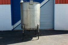 700 gallon Stainless Steel Tank, 57" diameter x 5'10" Straight Side, (4) Turns of 2" Coil at Bottom