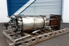 80 gallon Stainless Steel Mix Tank, 24" diameter x 42" Straight Side, Dish Top and Bottom, Electrically Heated