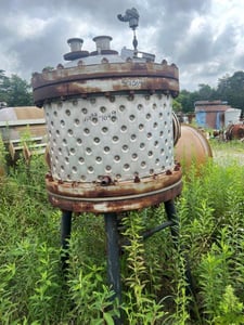 90 gallon Westfalia, Stainless Steel Jacketed Tank, 32" diameter x 24" Straight Side, 50/FV @ 250°F Jacket