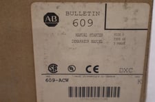 New allen-bradley 609-acw 3 phase ac manual starter size 0 nema type 4x #h116