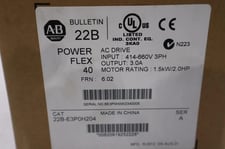 New Allen-Bradley bradley 22b-e3p0h204 powerflex 40 2 hp ser a stock 2531
