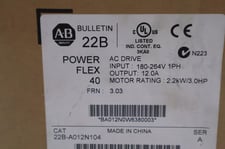 Allen-Bradley bradley 22b-a012n104 ac drive adjustable frequency powerflex 40 stock 4690