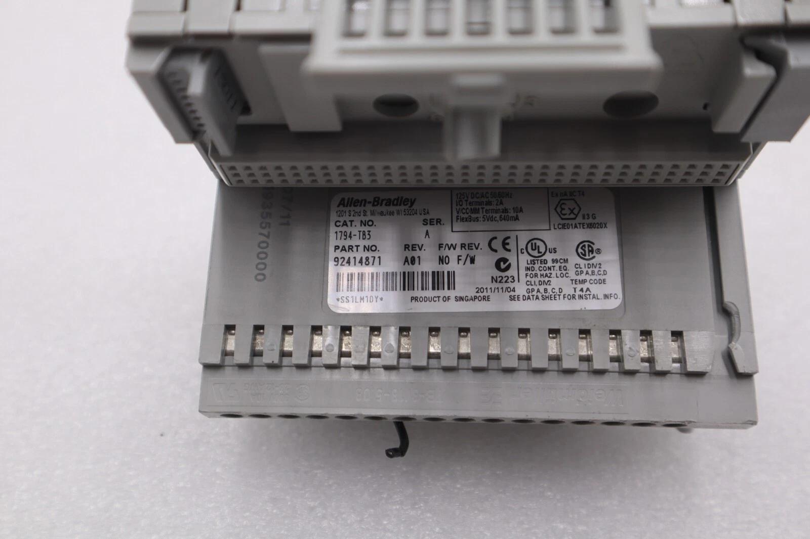 Allen-Bradley 1794-TB3 SER A Flex Terminal Base Module #761