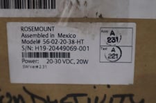 New Rosemount 56-02-20-38-HT 20-30VDC 20W S/N H19-20449069-001 STOCK 5902