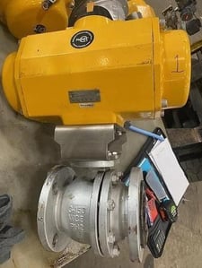 Emerson fieldq type oso6ooo-004stacw actuator with 3" ball valve