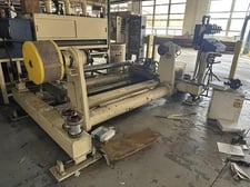 Lembo 60" wide shaftless floor pick up 50" dia. unwind stand backstand