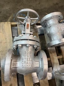 Crane co. size 4" class 300 steel manual ball valve 33 xuf (three available)