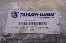 Taylor-dunn 72-034-07 light 24v led tail assy red new stock #k-1192-a