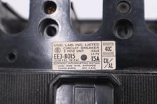 ITE CIRCUIT BREAKER EE3B015 15 AMP 3 POLE 240 VAC 125/250 VDC STOCK B-626