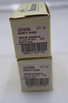 Cooper Bussman GD8-800MA Buss Fuse Glass Cartridge #K-2229
