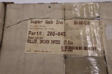 New superweb driven infeed 17.5 in roller part 208-045 stock w-45