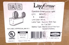 Hubbell lighting spectron emergemcy light non spillable battery stock #2493