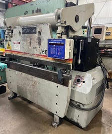60 Ton, Accurpress #7606, CNC hydraulic press brake, 6' overall, 54.5" between housing, 8" stroke, 8" throat
