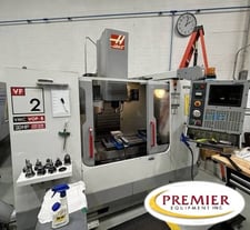 Haas #VF-2D, CNC vertical machining center, 30" X, 16" Y, 20" Z, 7500 RPM, 2+1 automatic tool changer, rigid