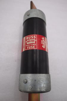 NEW OPEN BOX Cooper Bussmann NOS-250 Fuse, Buss One Time STOCK 2158-A