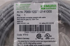 Murr Elektronik 7000-12221-2141000 CORDSET M12 FEMALE STRAIGHT STOCK 4909