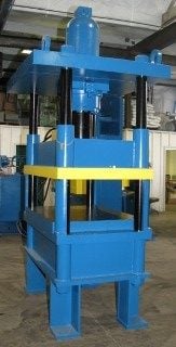 60 Ton, 48" x36", down-act, 33" daylight, 18" stroke, 10" bore w/9" dia rod, 4-post, fully guided, #2243 (3